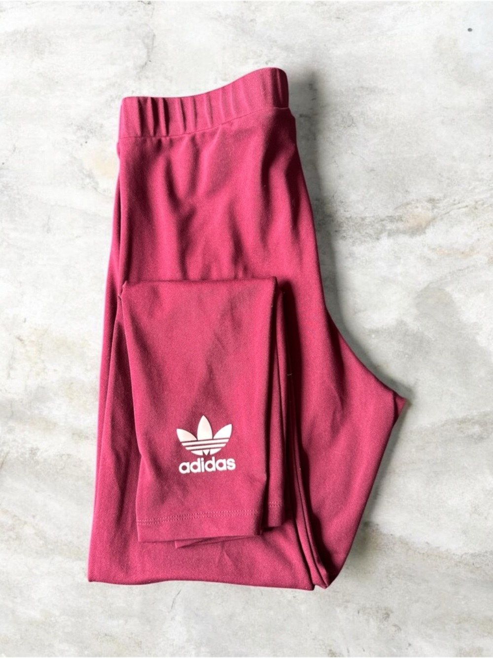 adidas Kids Magenta Trefoil Leggings